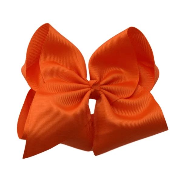 The Solid Bow - 6 inch Solid Grosgrain Bow/French Barrette