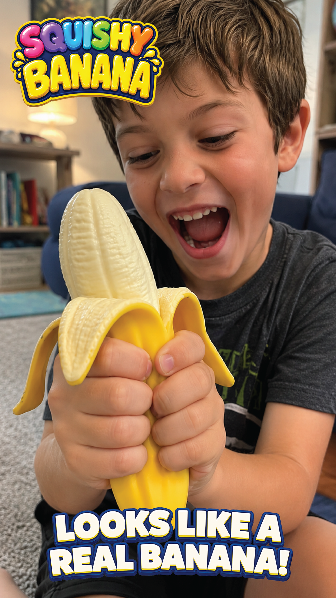 Novelty Brands - Fun Doh Banana Squishy Stress Relief Toy