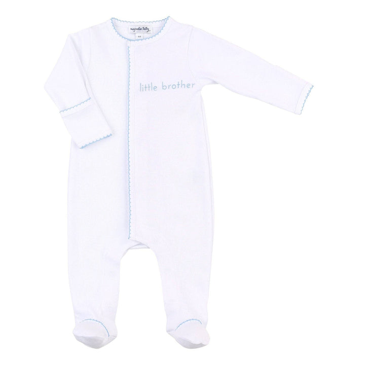 Magnolia Baby - Little Brother Embroidered Footie