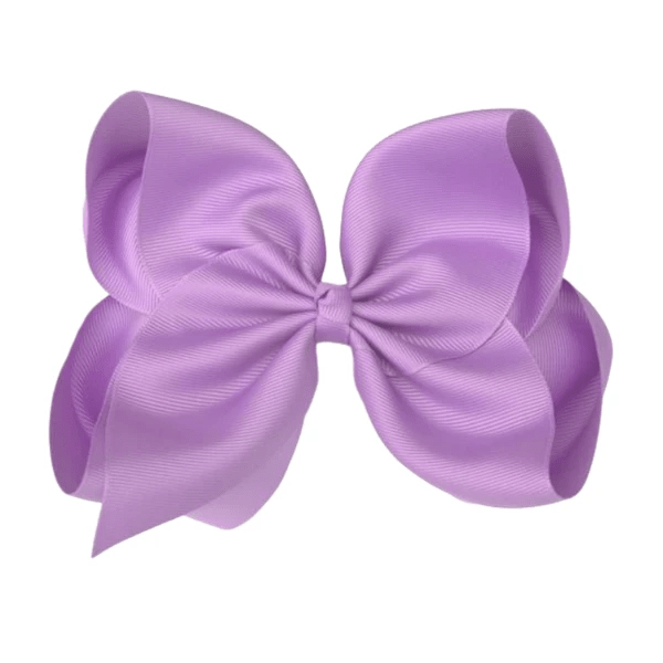 The Solid Bow - 6 inch Solid Grosgrain Bow/French Barrette