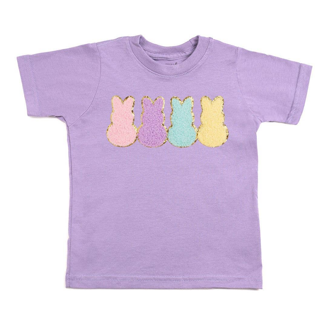 Sweet Wink - Easter Peeps Patch Short Sleeve T-Shirt - Lavender