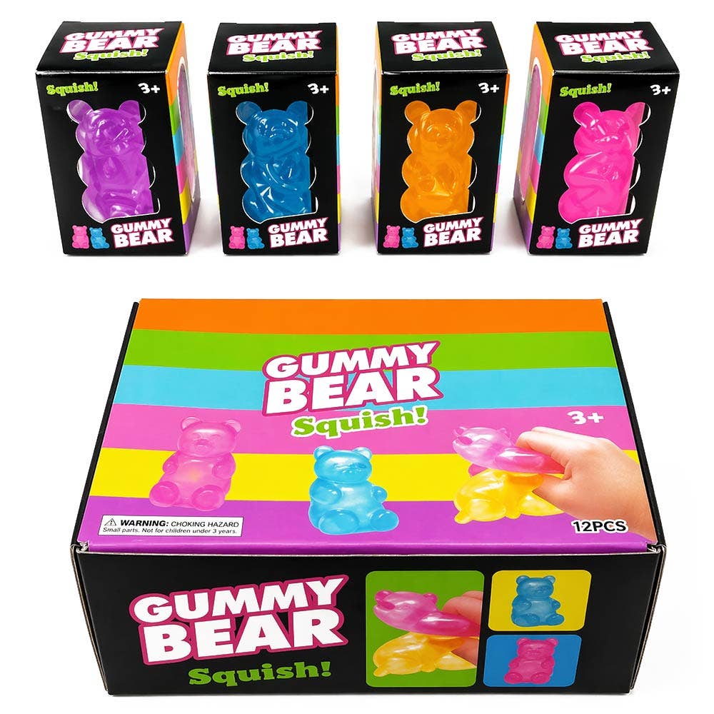 Sensibling Corp. - 12PCS - Gummy Bear Squishy Stress Relief Toy