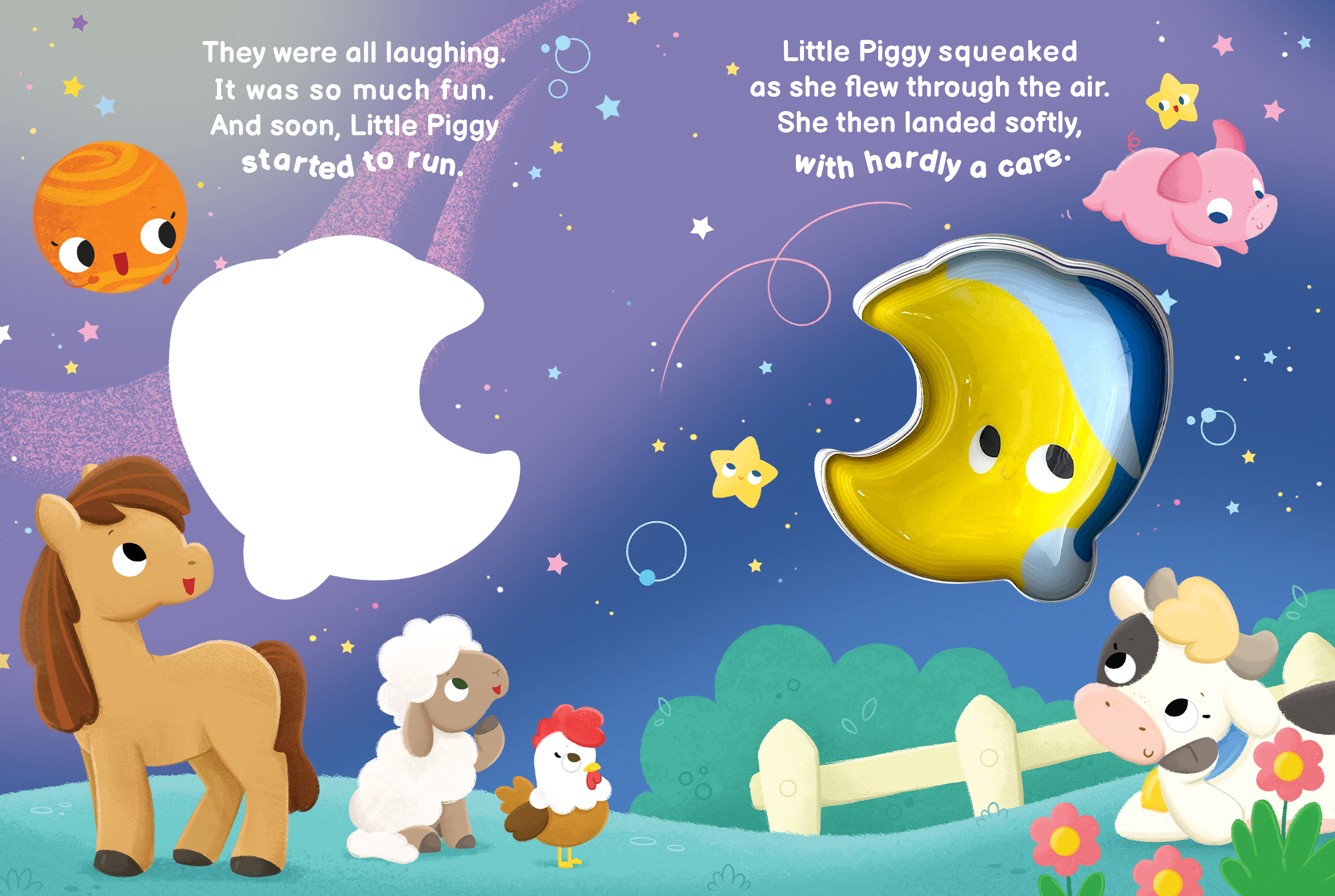 Little Hippo Books - Over the Moon Sensory Touch and Light-Up Board Book