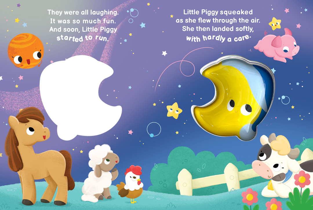Little Hippo Books - Over the Moon Sensory Touch and Light-Up Board Book