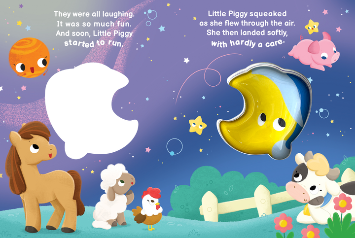 Little Hippo Books - Over the Moon Sensory Touch and Light-Up Board Book