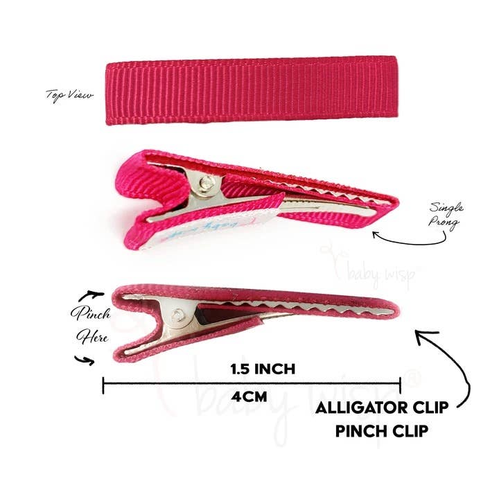 Baby Wisp - Aiyanna Ribbon Boutique 2Bows Knotted center Alligator Clips