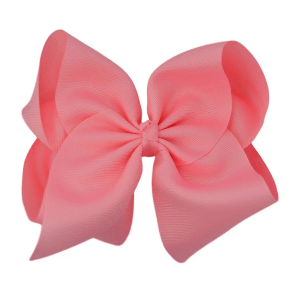 The Solid Bow - 6 inch Solid Grosgrain Bow/French Barrette