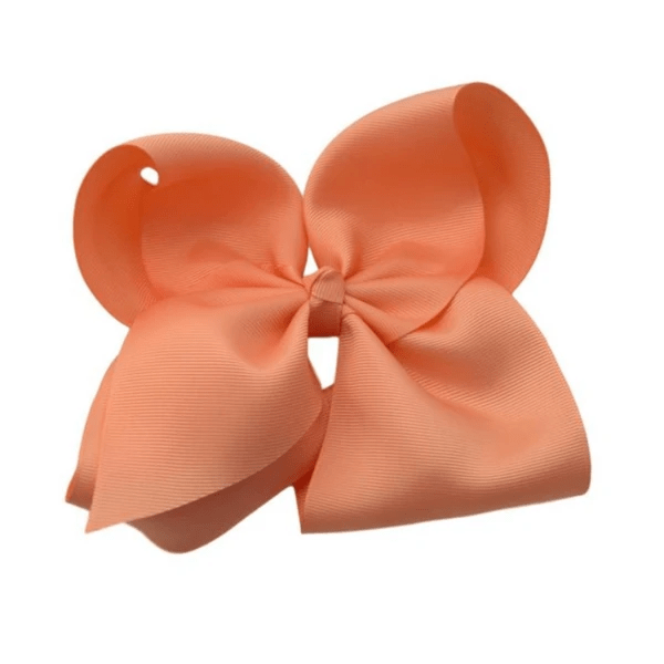 The Solid Bow - 6 inch Solid Grosgrain Bow/French Barrette