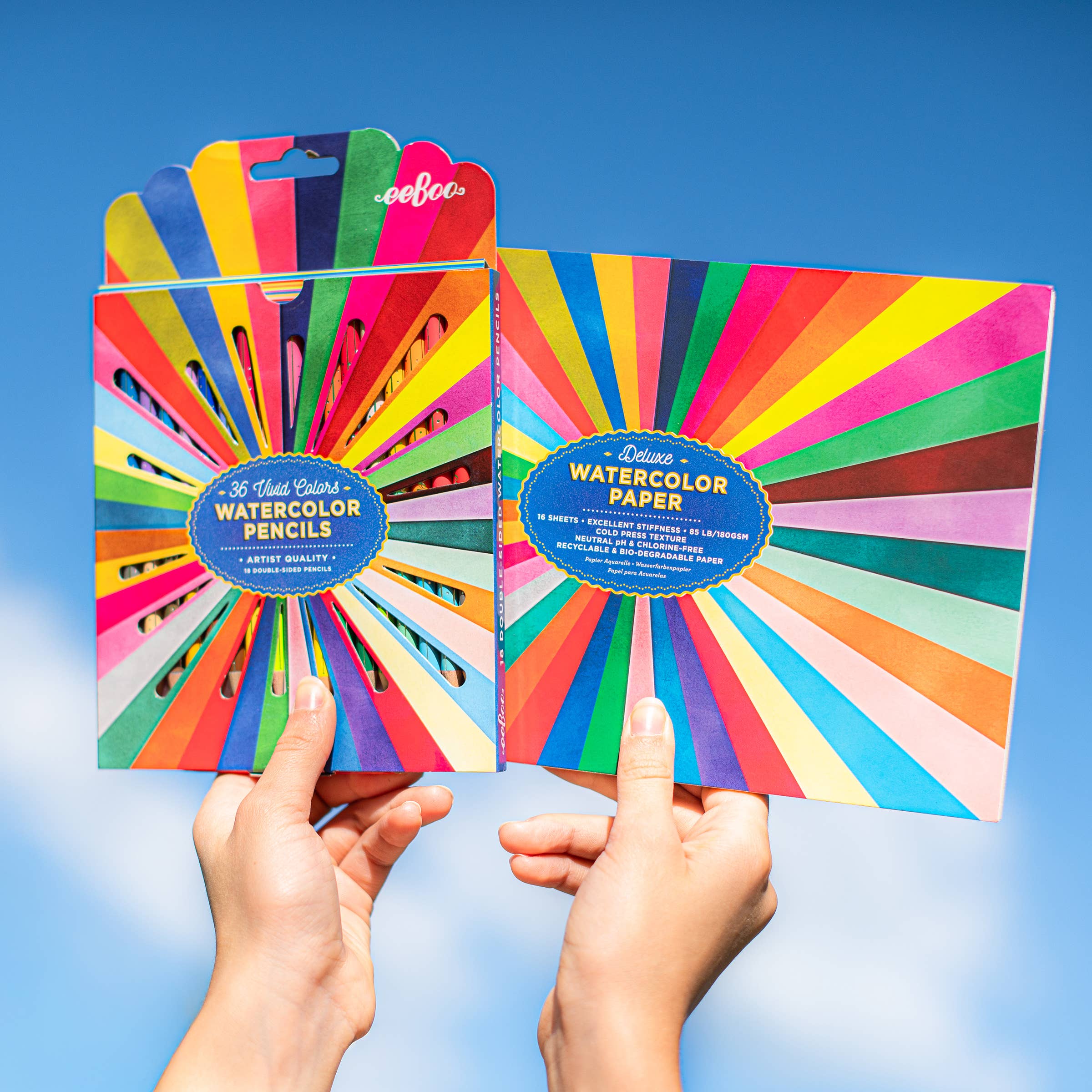 eeBoo - Rainbow 18 Double-Sided Watercolor Pencils