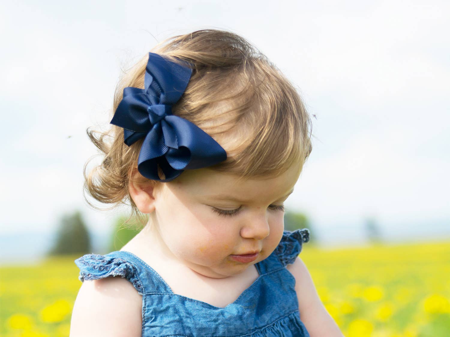 Baby Wisp - Large Hair Bow Boutique Ribbon,Big Bow, Alligator Hair Clip