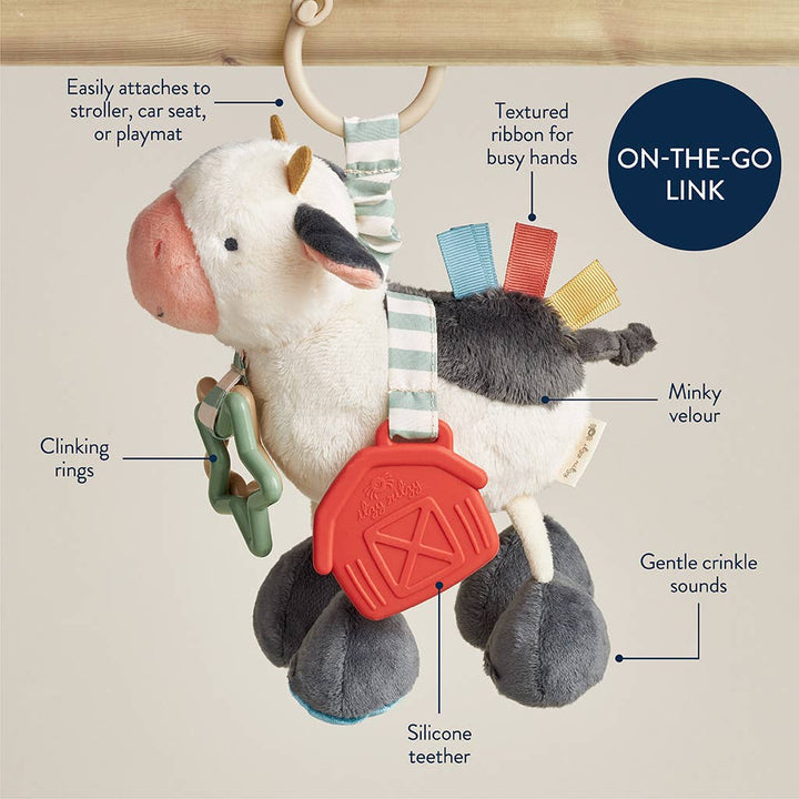 Itzy Ritzy - Cow Itzy Friends Link &amp; Love™ Activity Plush