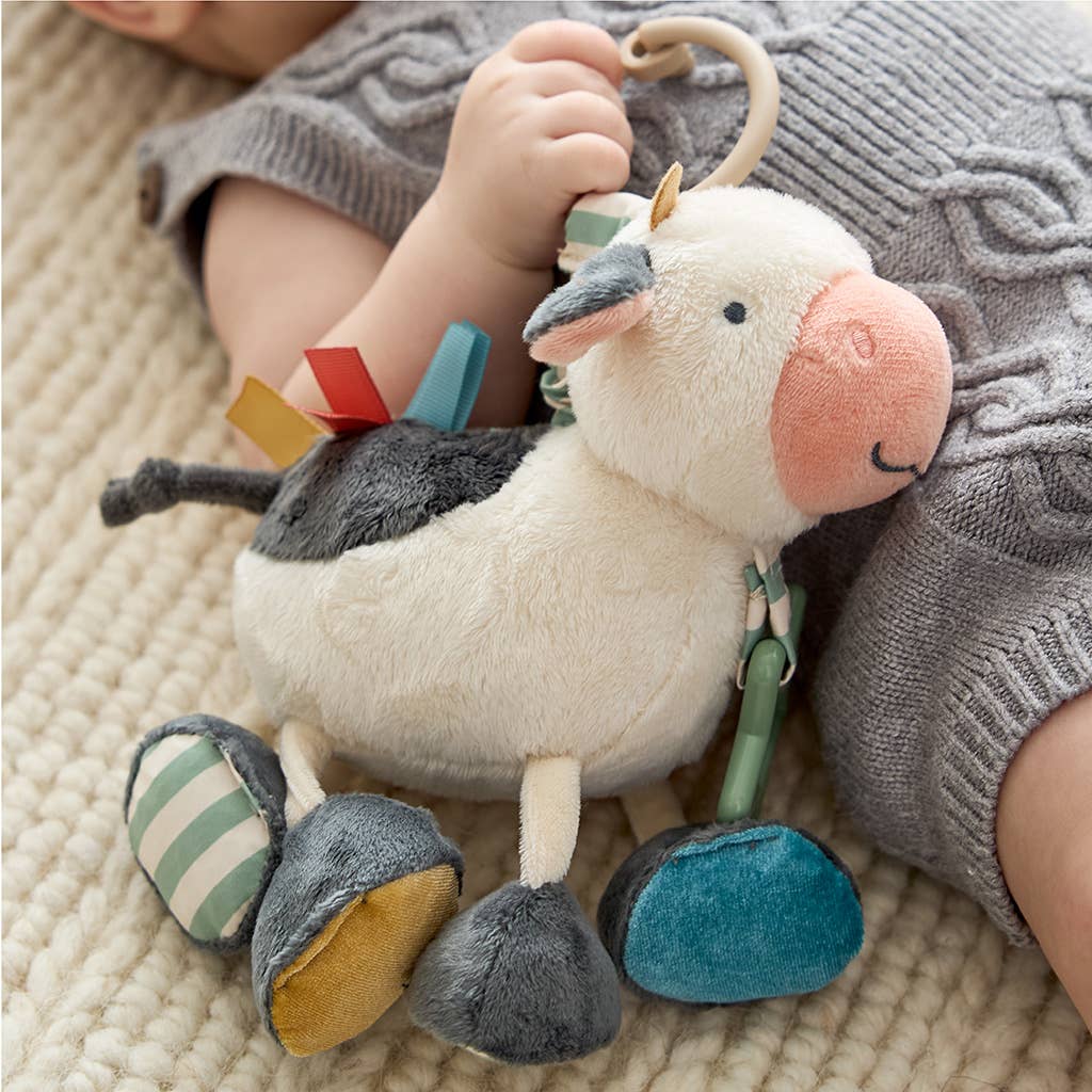 Itzy Ritzy - Cow Itzy Friends Link &amp; Love™ Activity Plush