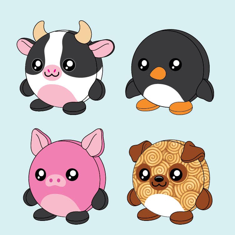 Novelty Brands - Smoosh Pets Soft Squishy Plush Ball Assortment -