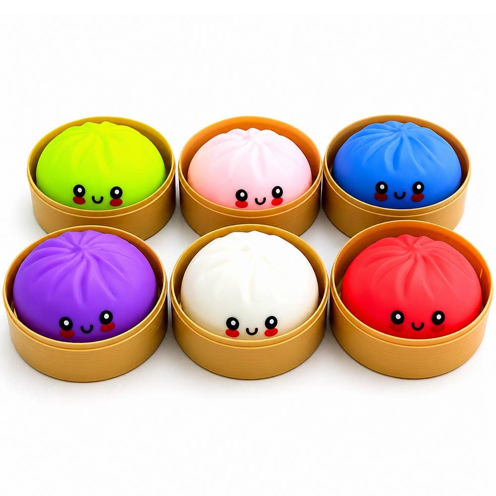 Sensibling Corp. - 12PCS - Rainbow Squishy Mystery Dumpling Stress Relief Squeeze Toy