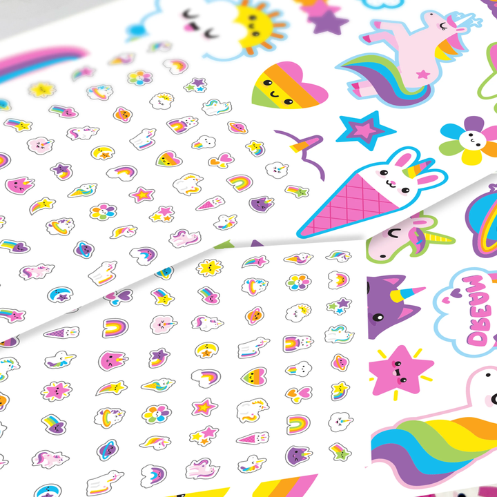 OOLY - Tattoo-Palooza, Tattoos &amp; Nail Stickers - Unicorns &amp; Rainbow
