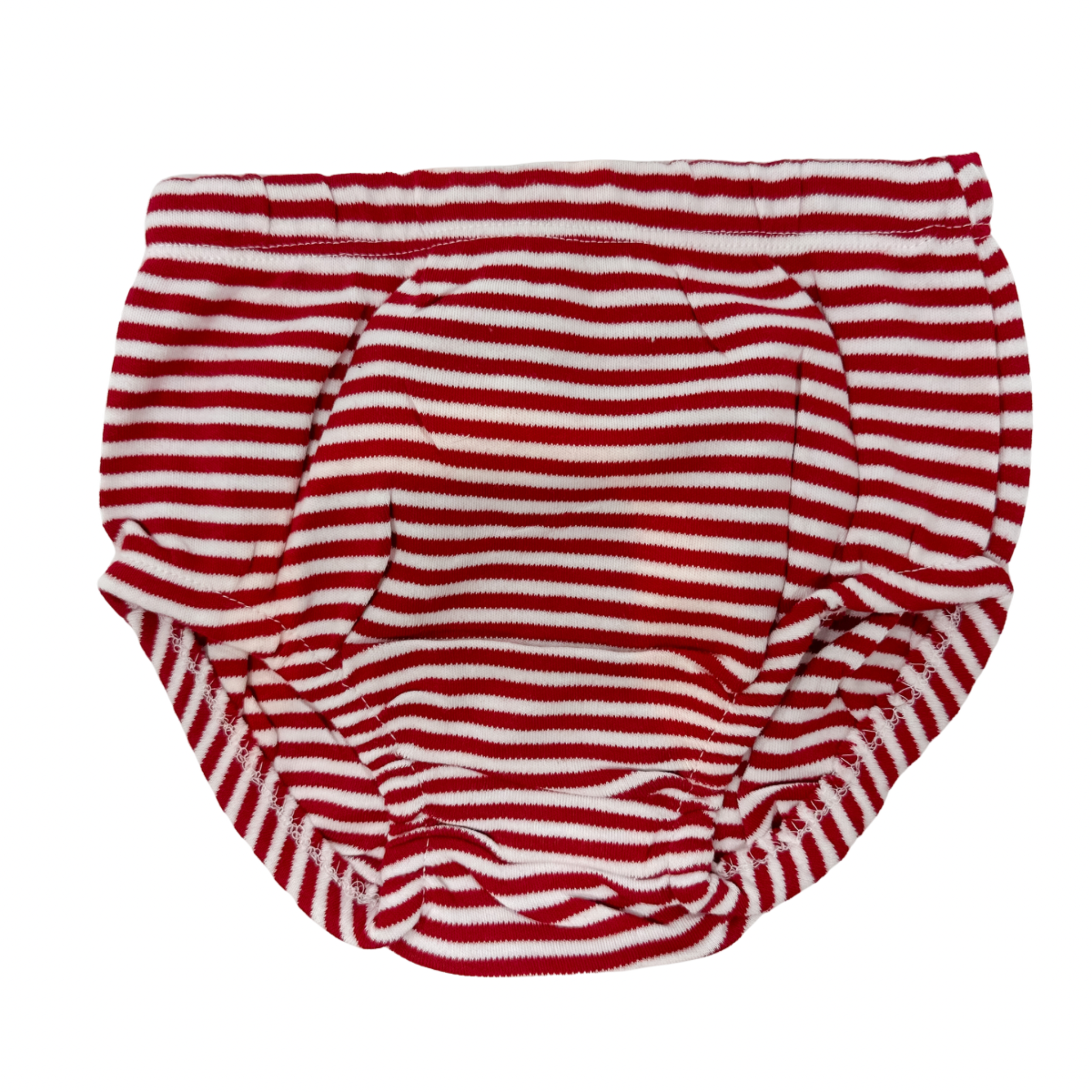Creative Knitwear - Stripe Dress/ Bloomer - Bama Crimson
