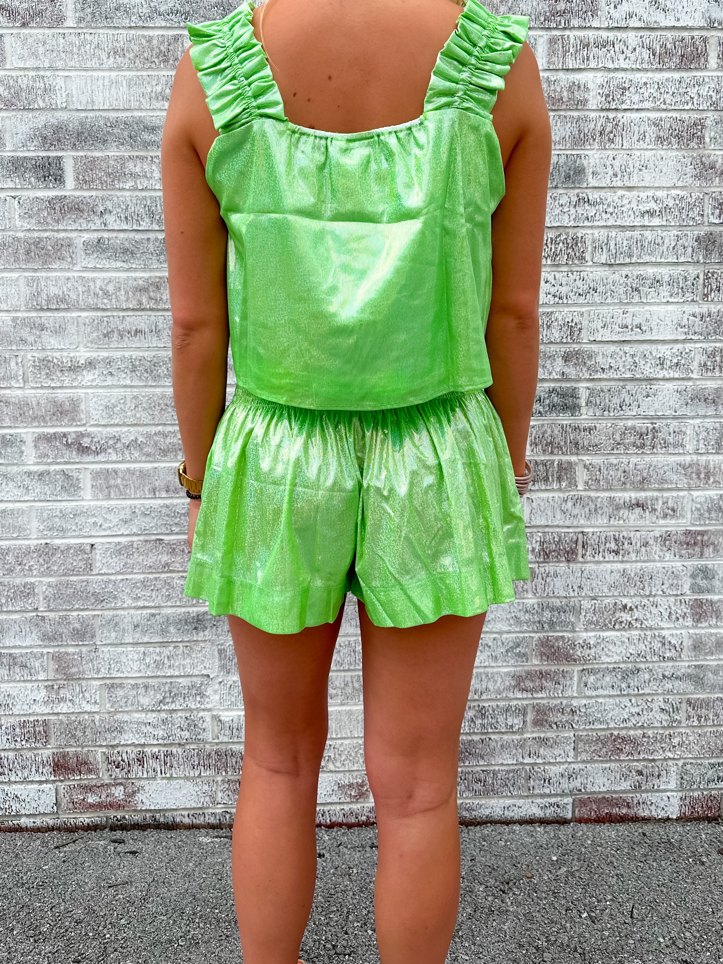 Queen of Sparkles - Kids Tank - Lime Green