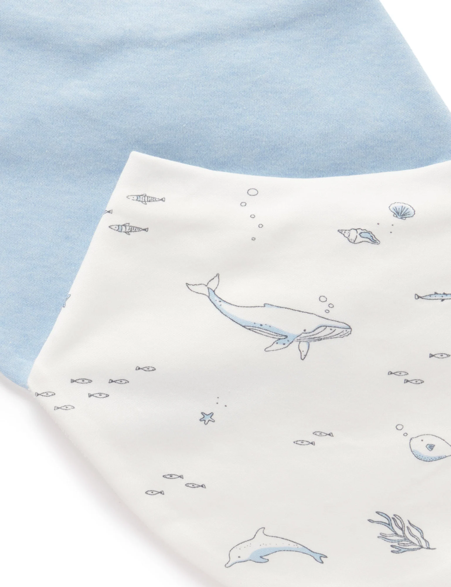 Purebaby - 2 Pack Dribble Bib - Vanilla Nautical