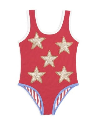 Feather 4 Arrow - Wave Break One Piece - True Red *FINAL SALE*