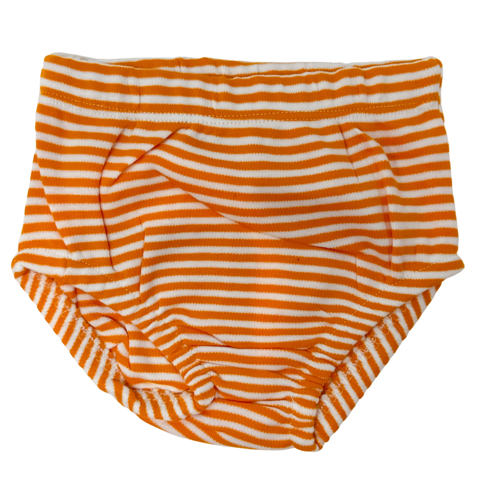 Creative Knitwear - Stripe Dress/ Bloomer - TN Orange/ White