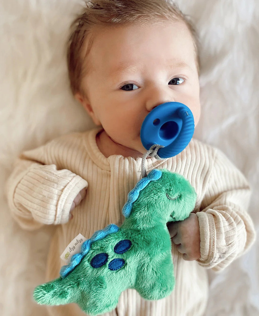 Itzy Ritzy - Sweetie Pal Pacifier & Stuffed Animal - James the Dino