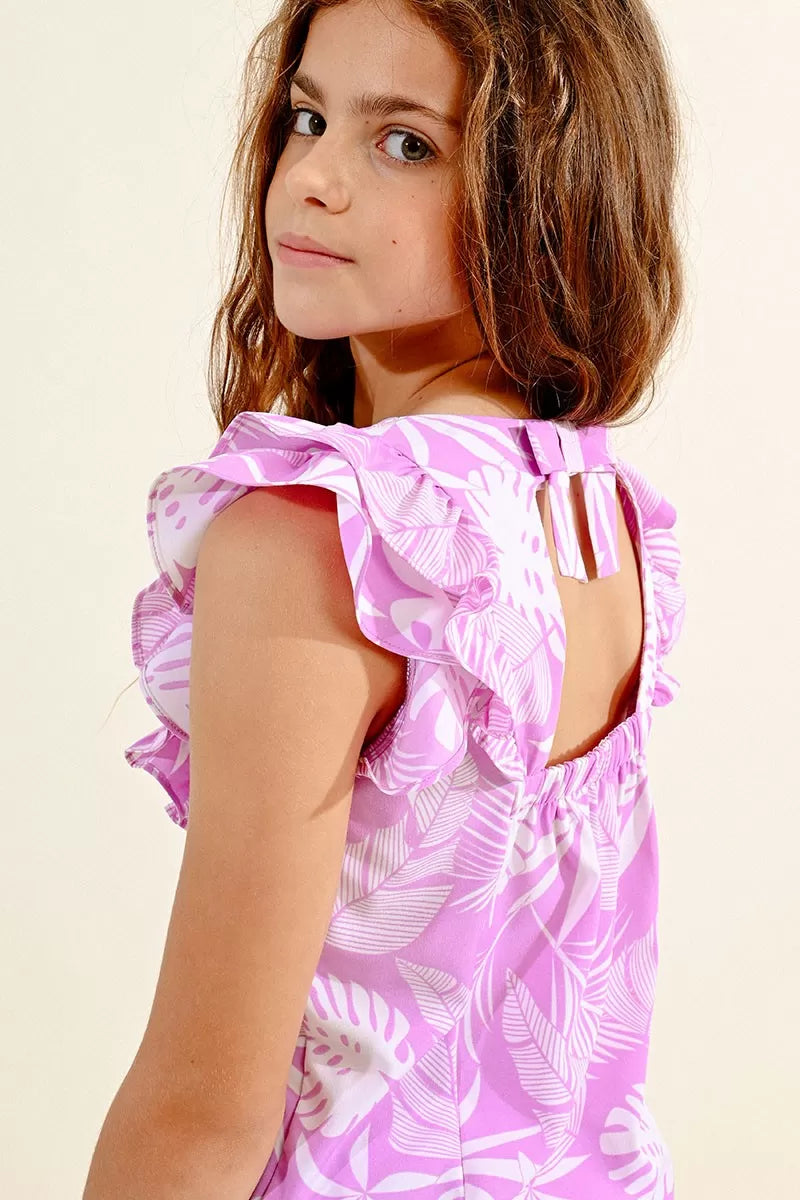 Molly Bracken - Girls Woven Top - Liliac Tahiti