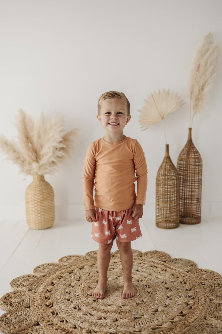 Baby Sprouts - Long Sleeve Rash Guard Swim Shirt - Sunset *FINAL SALE*