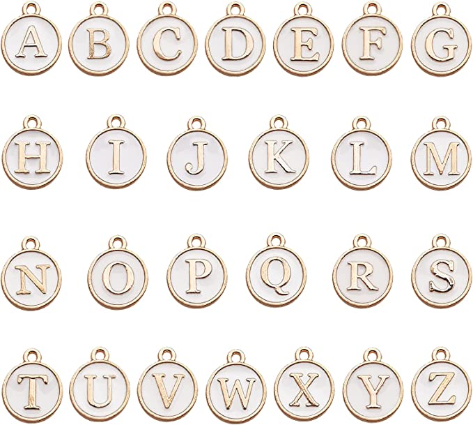Little Miss Zoe - Enamel Initial Necklace In A Bottle - Multi Color