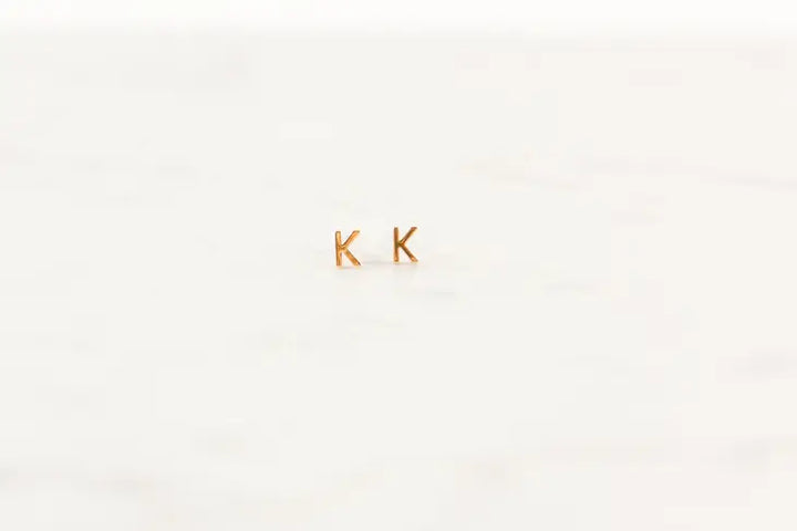 Michelle McDowell - Luxe Initial Earrings - Gold