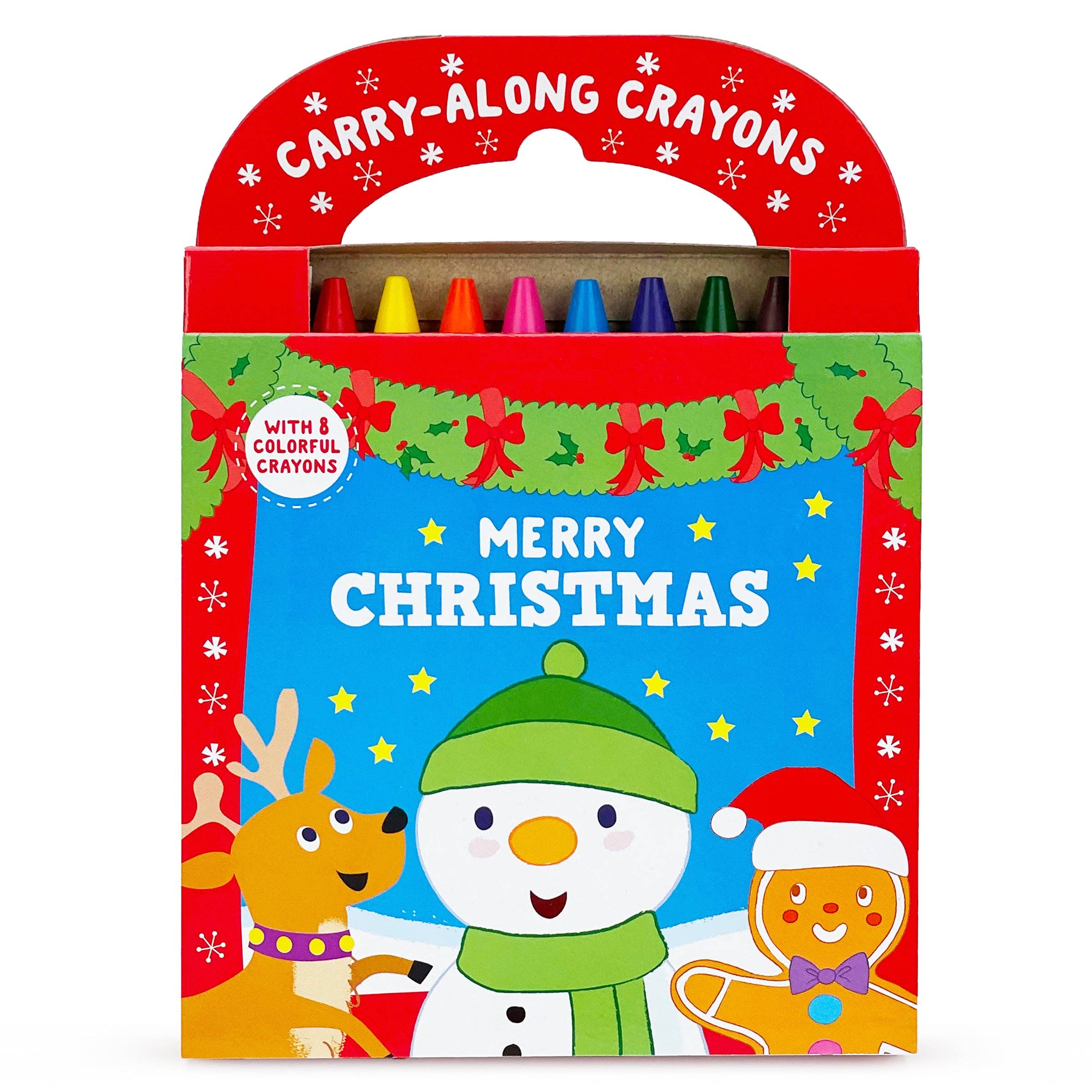 Merry Christmas Coloring Book with Crayons Set