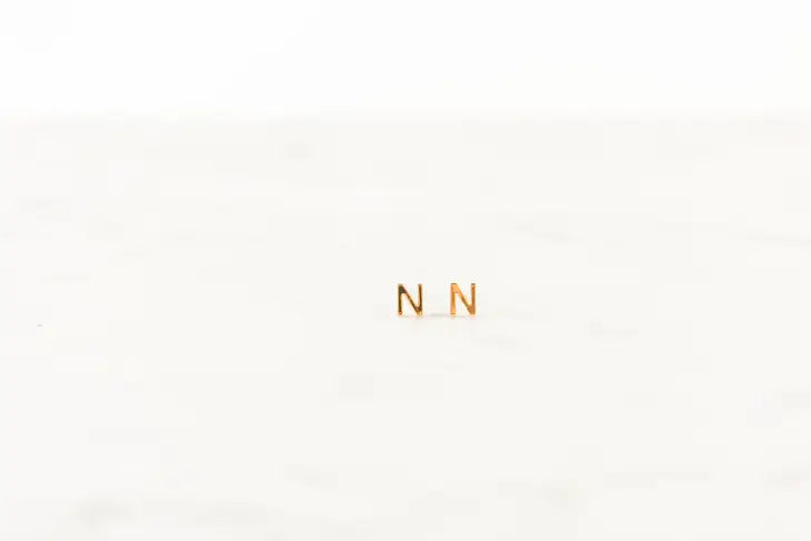 Michelle McDowell - Luxe Initial Earrings - Gold
