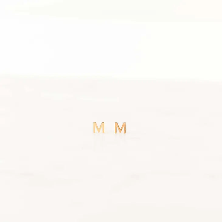 Michelle McDowell - Luxe Initial Earrings - Gold