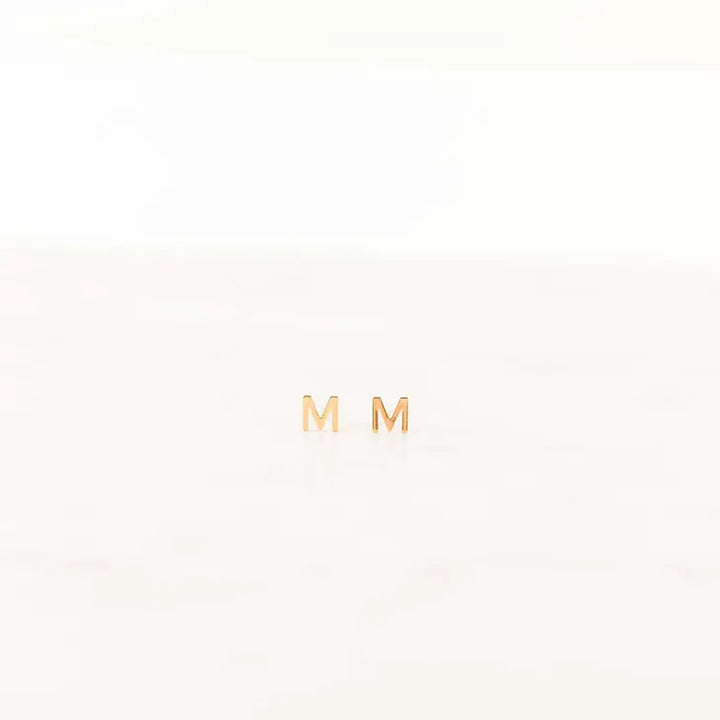 Michelle McDowell - Luxe Initial Earrings - Gold