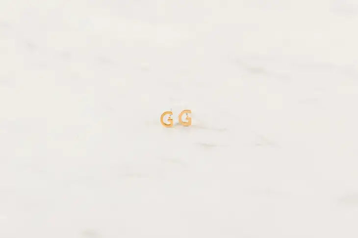 Michelle McDowell - Luxe Initial Earrings - Gold