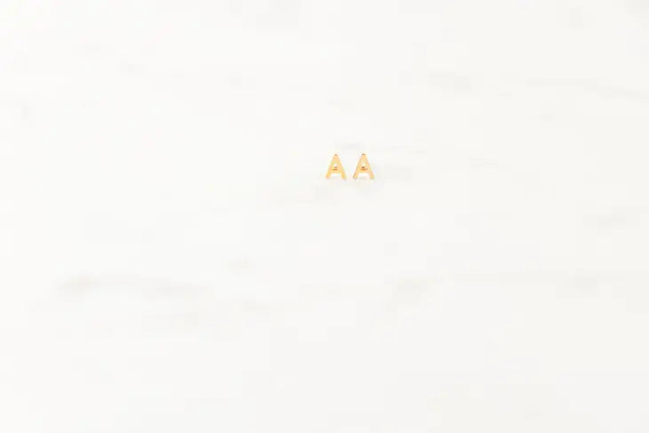 Michelle McDowell - Luxe Initial Earrings - Gold