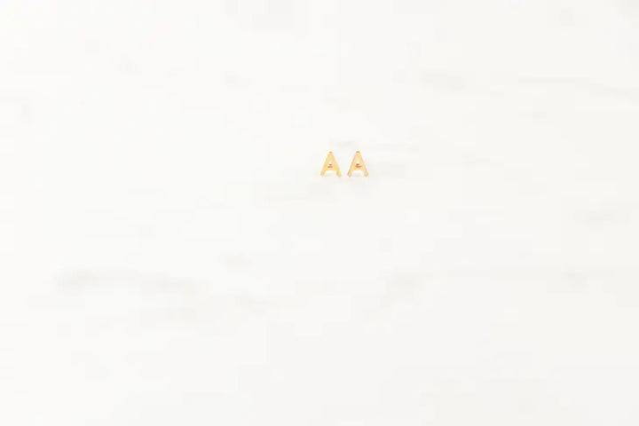 Michelle McDowell - Luxe Initial Earrings - Gold