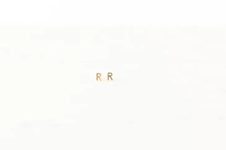 Michelle McDowell - Luxe Initial Earrings - Gold