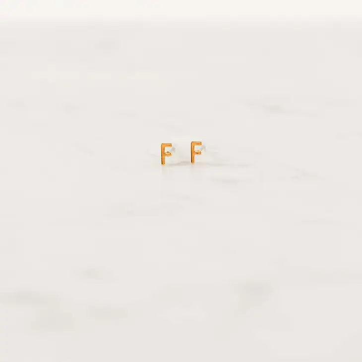 Michelle McDowell - Luxe Initial Earrings - Gold