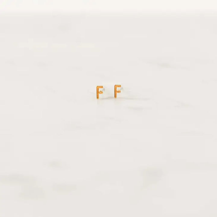 Michelle McDowell - Luxe Initial Earrings - Gold