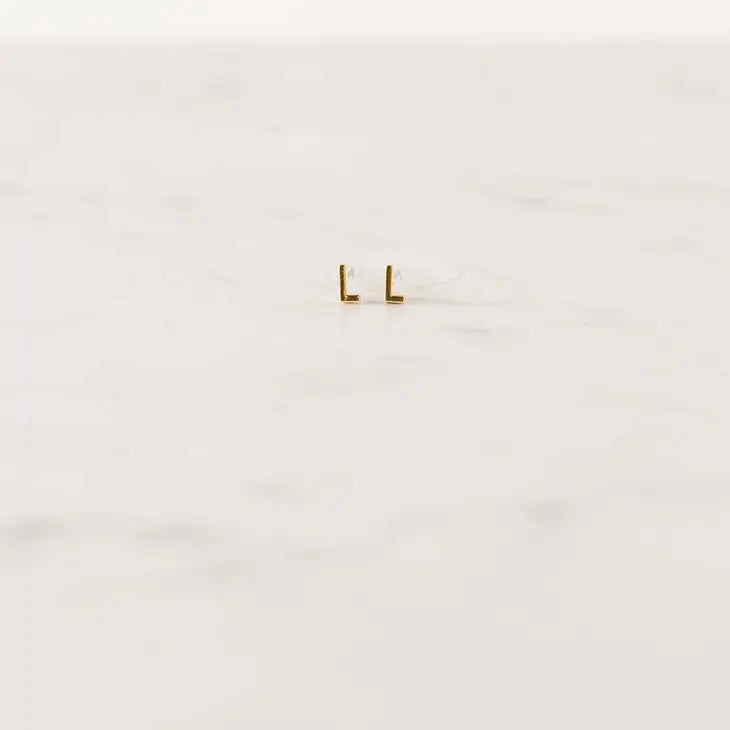 Michelle McDowell - Luxe Initial Earrings - Gold