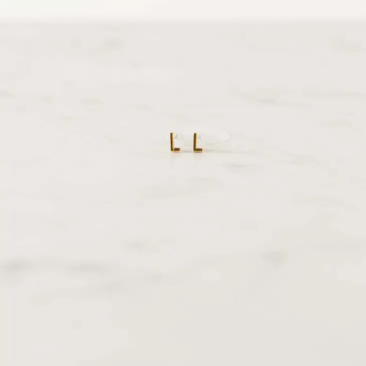 Michelle McDowell - Luxe Initial Earrings - Gold