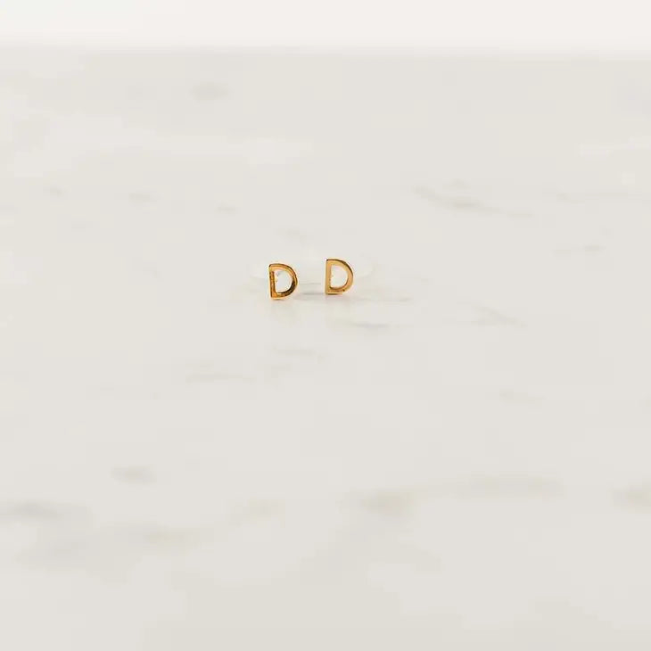 Michelle McDowell - Luxe Initial Earrings - Gold