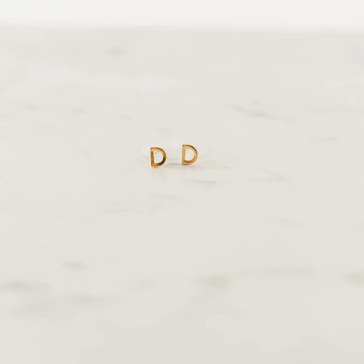 Michelle McDowell - Luxe Initial Earrings - Gold