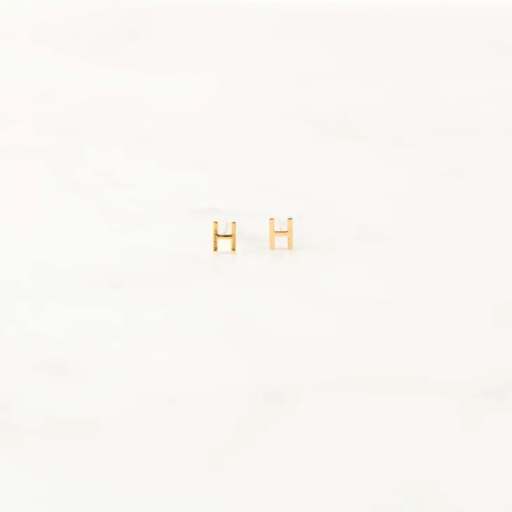 Michelle McDowell - Luxe Initial Earrings - Gold