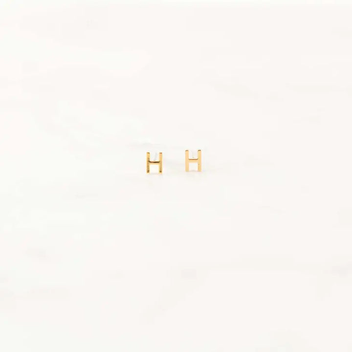 Michelle McDowell - Luxe Initial Earrings - Gold