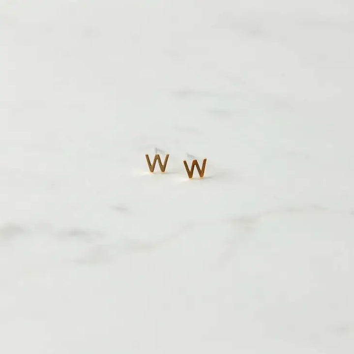 Michelle McDowell - Luxe Initial Earrings - Gold