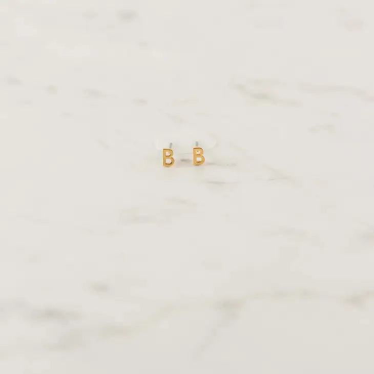 Michelle McDowell - Luxe Initial Earrings - Gold