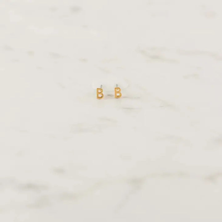 Michelle McDowell - Luxe Initial Earrings - Gold