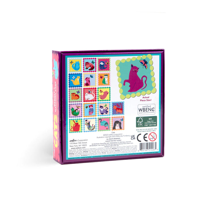Eeboo -Cats Little Square Memory Game
