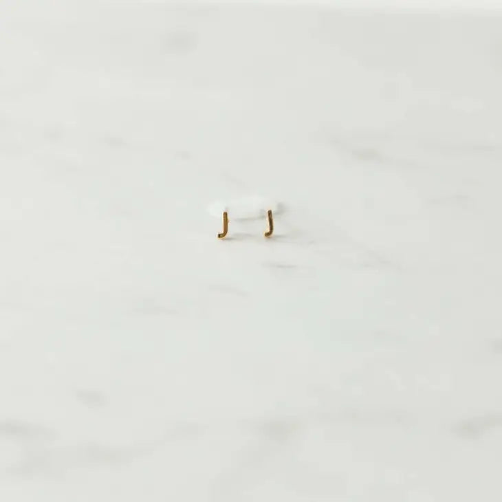 Michelle McDowell - Luxe Initial Earrings - Gold